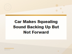 Why Does My Car Squeal When Backing Up but Not Going Forward?